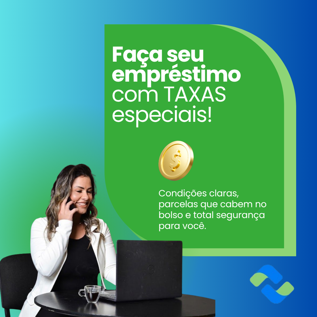 Post Instagram Aqui tem Empréstimo Financeiro Moderno Verde